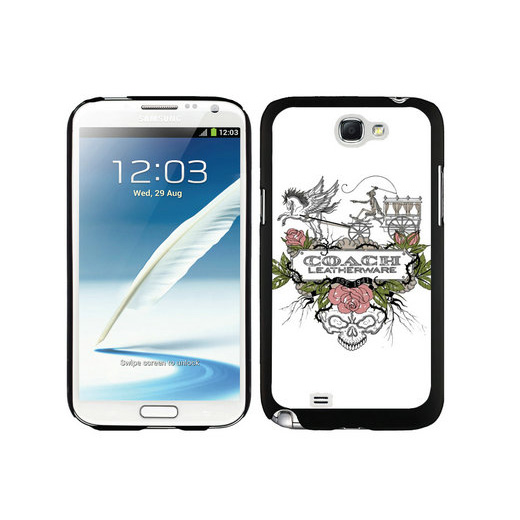 Coach Carriage Logo White Samsung Note 2 Cases DSX